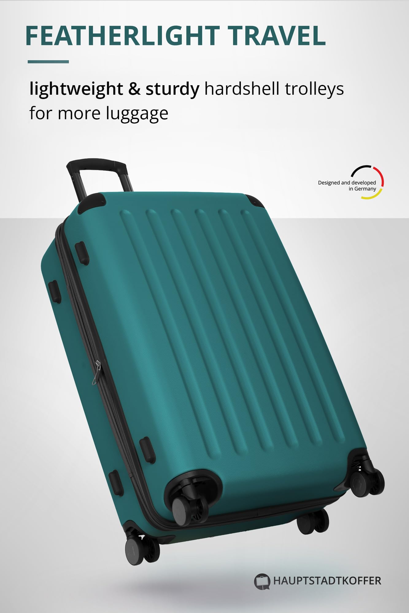HAUPTSTADTKOFFER - Spree - Maleta rígida, Trolley expandible, Equipaje de Viaje, 4 Ruedas Dobles, TSA, 65 cm, 74 litros, Champán — view 292