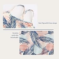 Vista 4 de Traje de baño tankini de dos piezas para niñas con volantes hawaianos