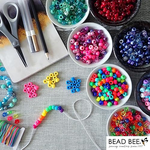 Miniatura 5 de Cuentas de caballo de plástico multicolor, 6 x 9mm, 1000 cuentas