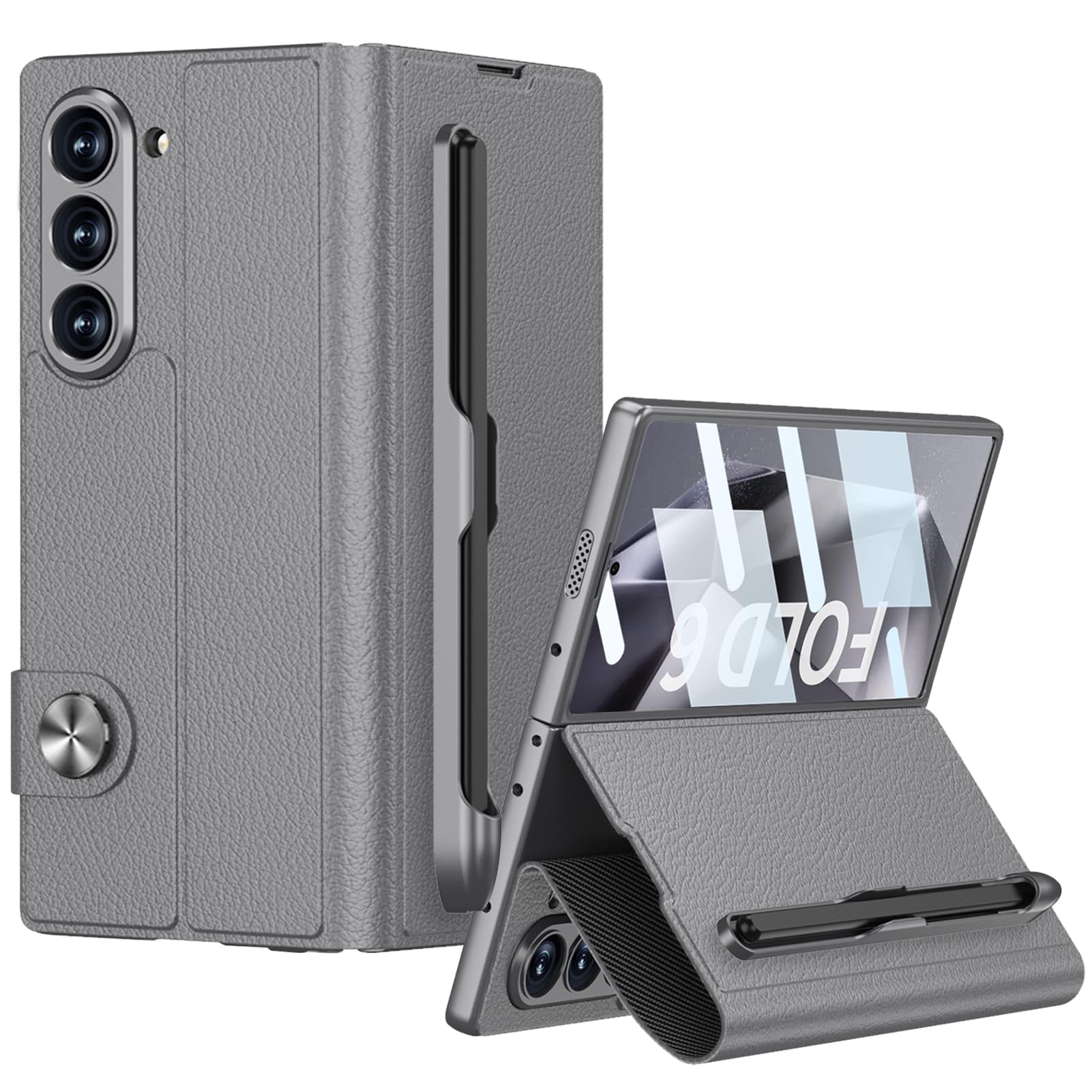 DOOTOO for Samsung Galaxy Z Fold 6 Case with S-Pen Pocket Luxury 