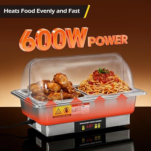 Miniatura 3 de Dyna-Living Electric Chafing Dishes for Buffet, 9.5QT Half Size Chafing Dish Buffet Set 600W Electric Buffet Servers and Warmers with Temp Control