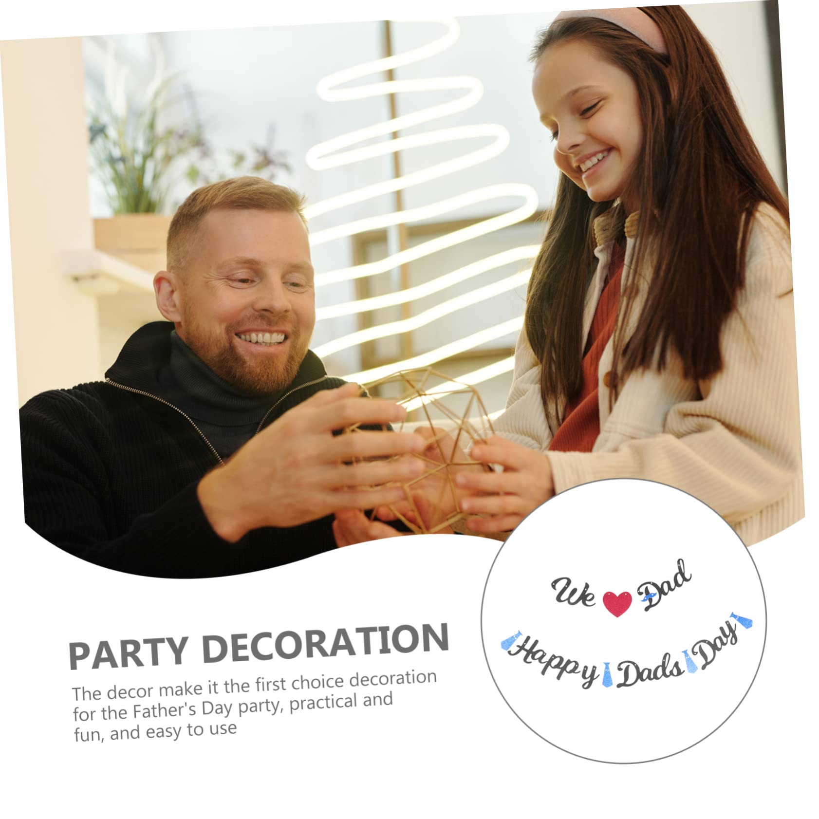 Alipis 4juegos Banderín Decorativo Para Día Del Padre Guirnalda We Dad Para Fiestas y Cumpleaños Decoración Versátil Para Interiores y Exteriores