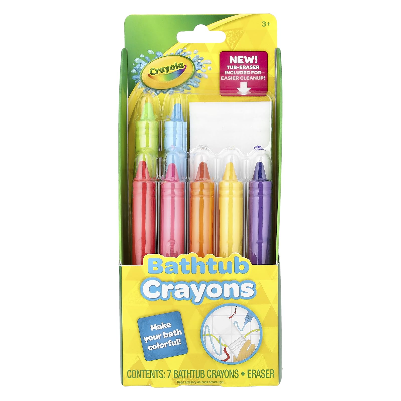 Crayola Bathtub Crayons 7 Pack + Eraser