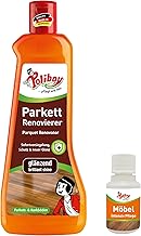 Poliboy Renovator Glossy - Parquet Conditioner for Sealed Wooden Floors - Parquet Sealing with Protective Layer - No Sanding - 1 x 500 ml - With Product Sample - Made in Germany