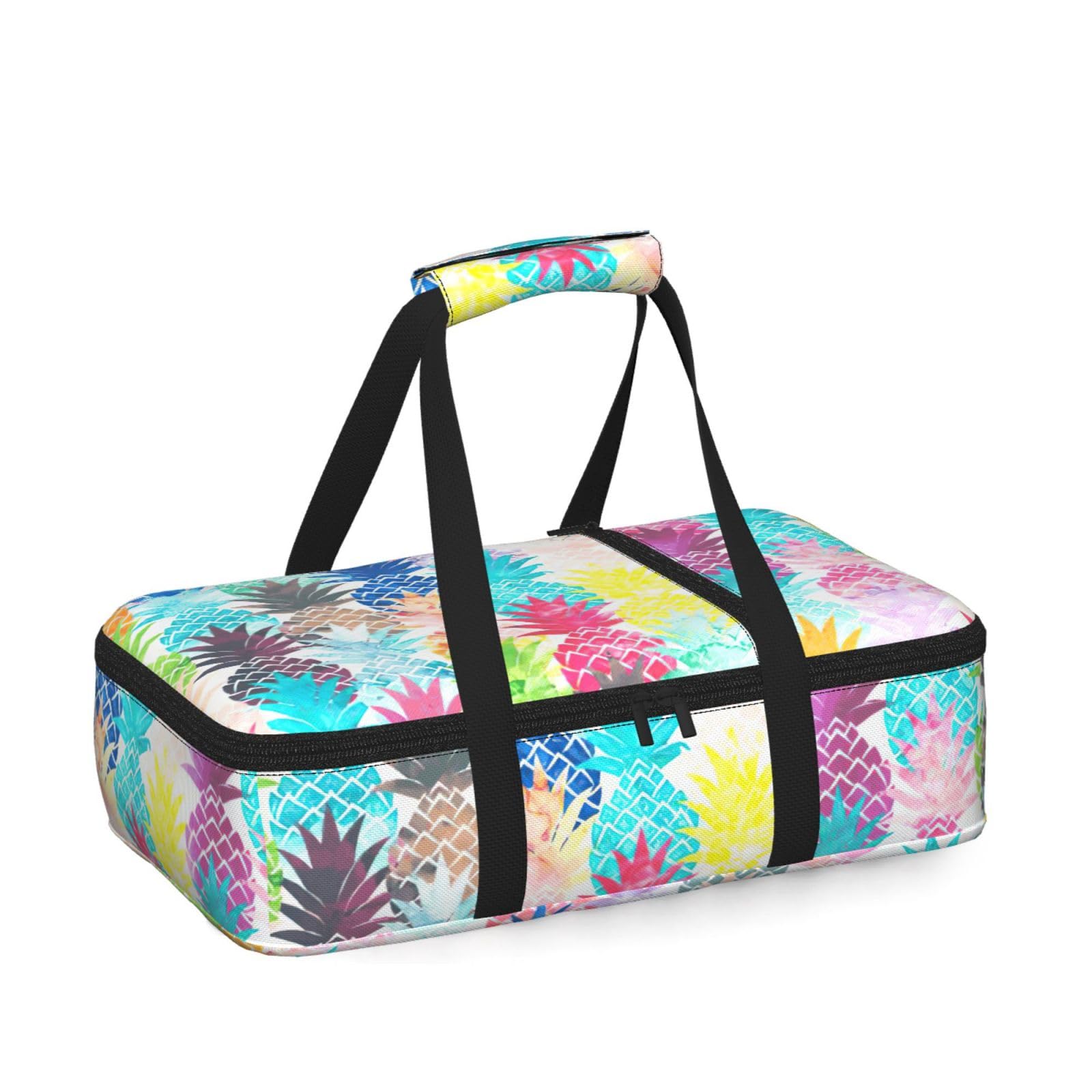 Painting Print Insulated Thermal Food Storage Bag Daily Reusable Picnic Tote Lunch Box Home
