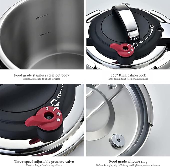 Olla a Presión Acero Inoxidable 4L QHEVLXQI miniatura 5