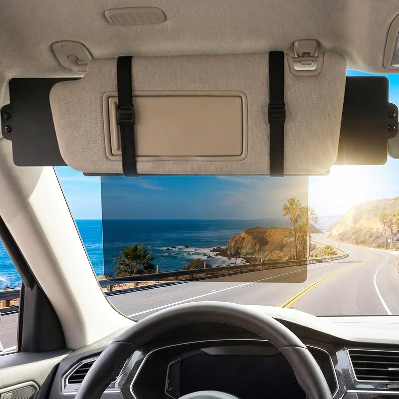 Extensor de Para-Sol Automotivo Kulourlo com Lente Polarizada UV400 Preto