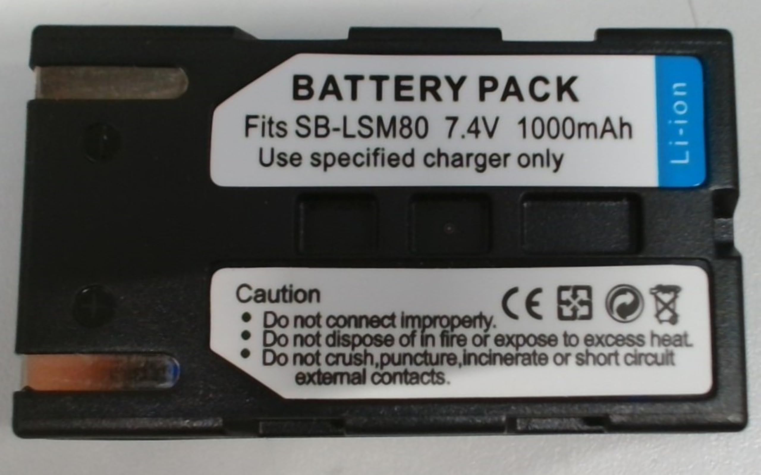 Digital Replacement Camera and Camcorder Battery for Samsung SB-LSM80, SB-LSM160