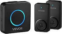Vista 1 de VEVOR Wireless Doorbell Kit, IP54 Waterproof Door Chime Ranges up to 1000 ft, 5 Adjustable Volumes, 48 Ringtones, Easy Installation, Wireless