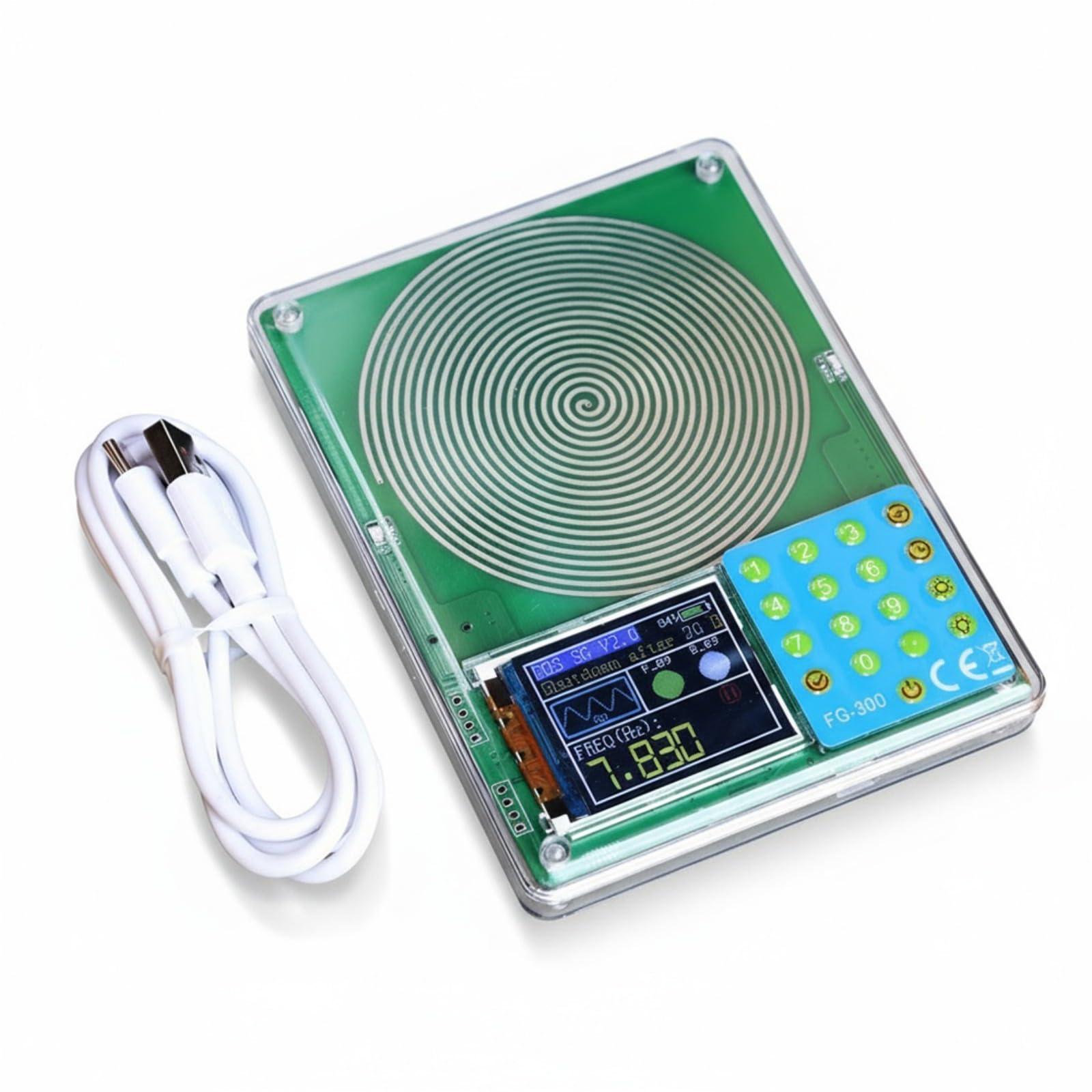 Multifunktionaler 200 kHz Frequenzgenerator, 0,001 Hz, Start ABS-Gehäuse, 10 Wellenformen, direkter Tasteneingang, wiederaufladbar, Multifunktionswellenformgenerator