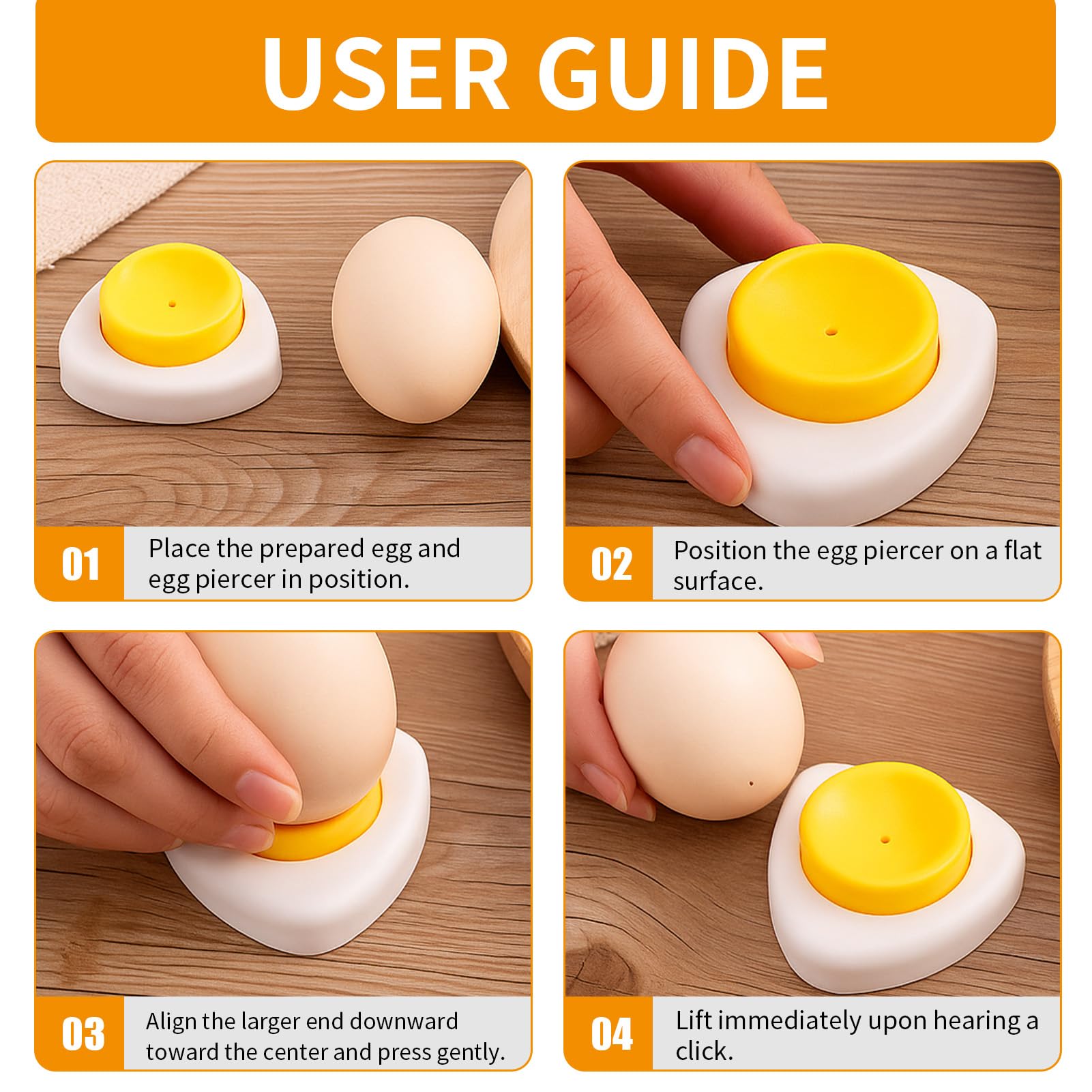 Huevos Perforadores 2 Unidades, Perforador De Huevos De Cocina Con Aguja De Acero Inoxidable 304, 5,5×5,5 cm, Diseño Seguro Y Compacto Para Cocinar Y Cocer Al Vapor Sin Romper