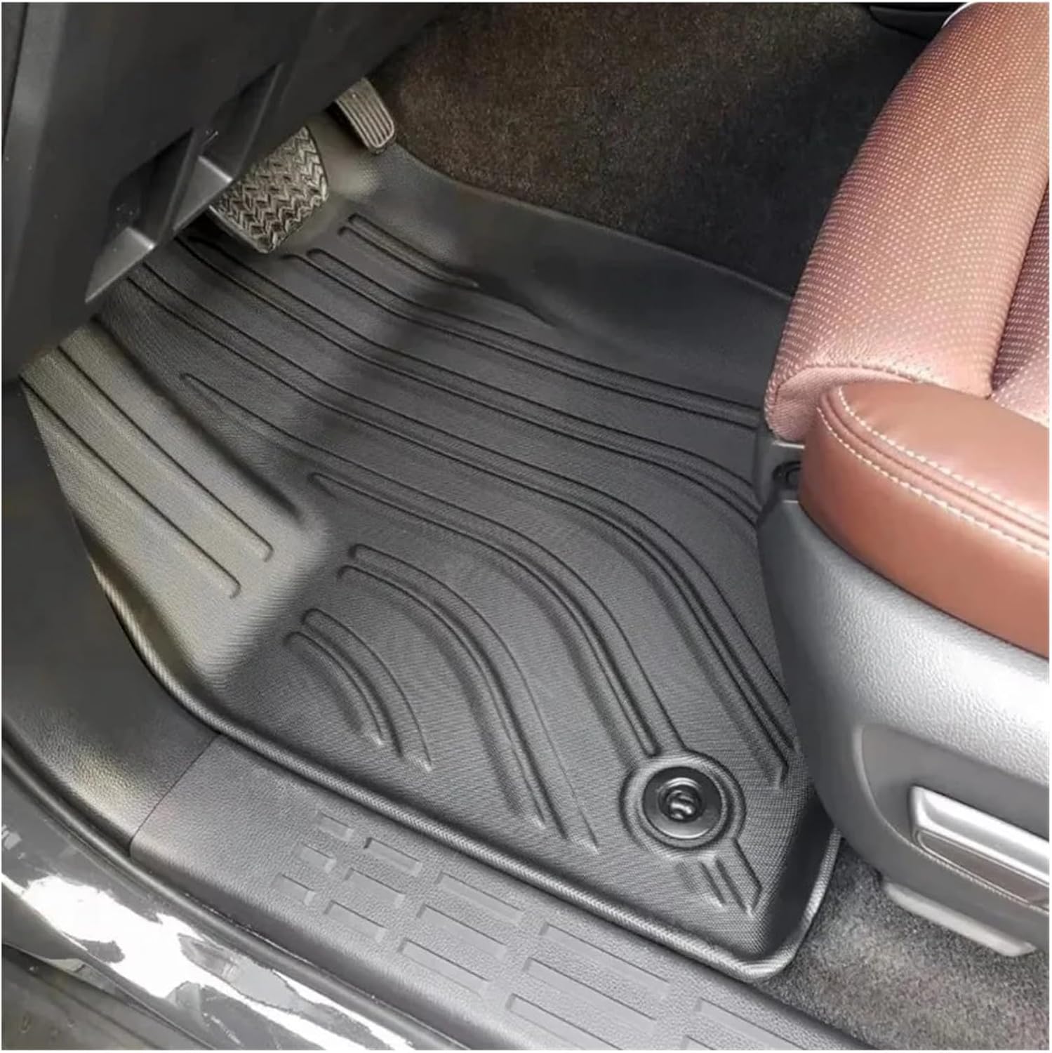 Car Floor Mats Trunk Backrest Pad TPE 3D Anti Slip Foot Mat Protect Black Compatible with Lexus GX550 GX550h 5seat Model 2024-2025(GX550 Trunk 1P)