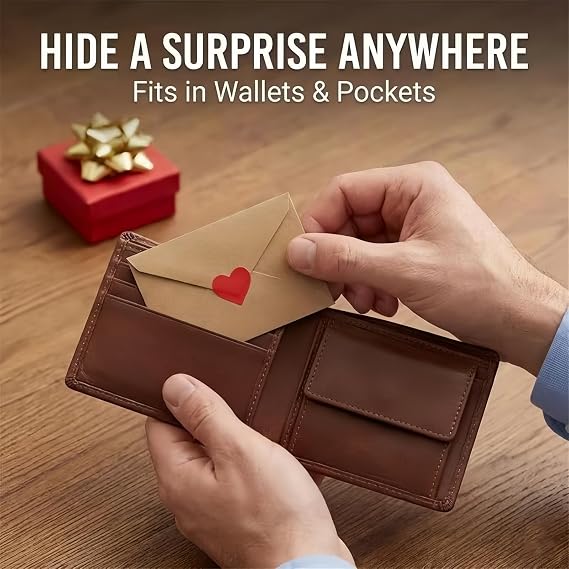 Nebulith 30PCS Mini Love Notes with Envelopes, Love Notes Box with Mini Blank Cards & Envelopes, Valentine's Day Lo/ve Card with Red Heart Stickers, DIY Lo/ve Letters, DIY Valentine Cards for Him/Her