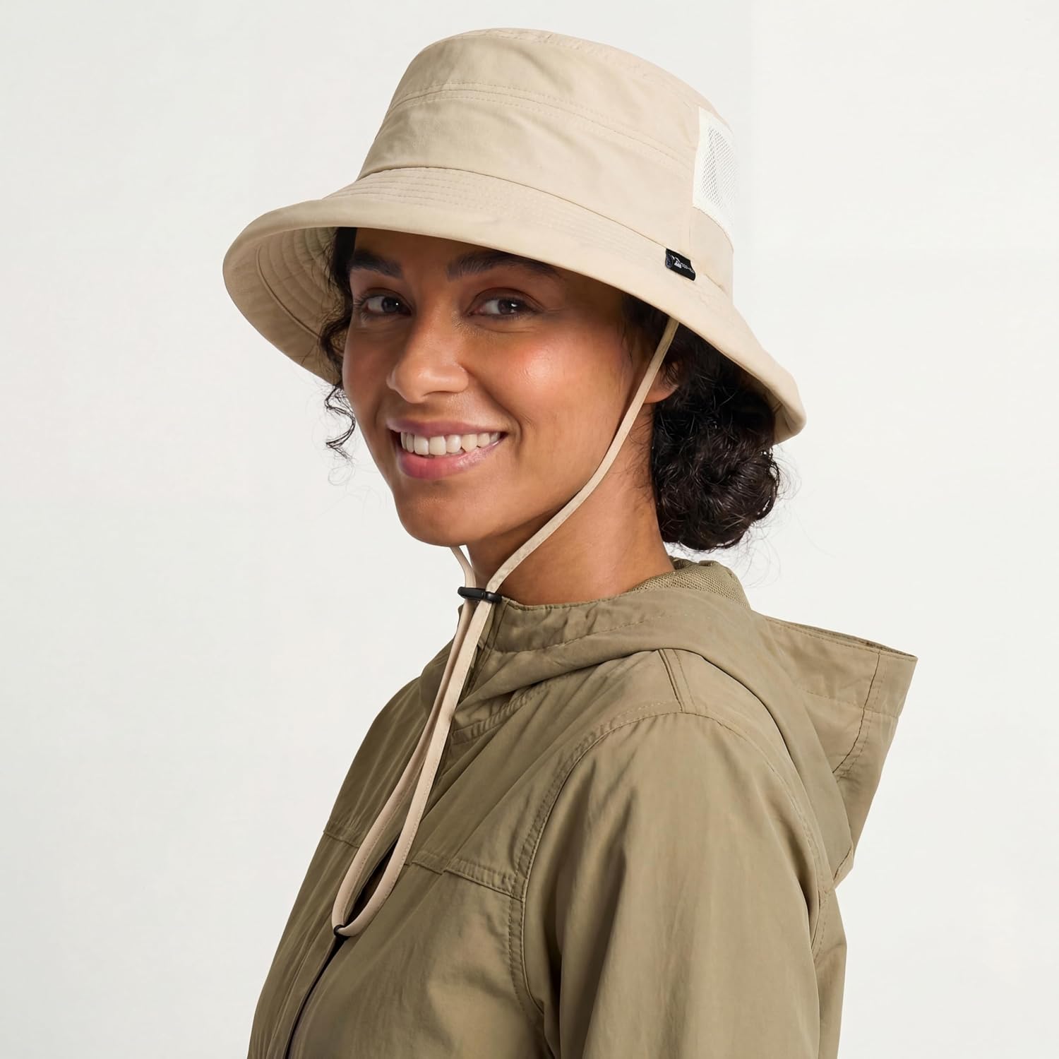 TOP-EX UVCoolix™ Women's Cooling Bucket Sun Hat with Ponytail Hole Wide Brim UPF 50 Packable Summer Travel Outdoor