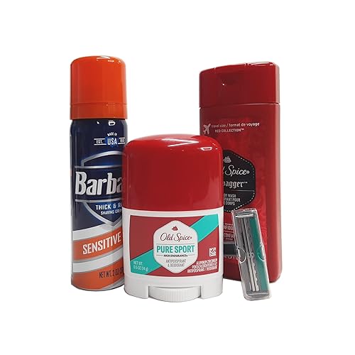 Miniatura 3 de Kit de viaje transparente resellable para hombre de 10 piezas con crema de afeitar