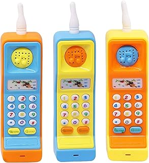 Musical Mobile Phone Toys Best Mobile Phone for Kids Flip Mobile Phone Small Phone Toy Musical Toys for Kids Smart Light Birthday Gifts for Boys,Girls,Musical Mobile. (4 PCs)