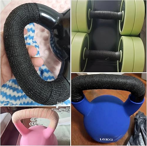 Miniatura 8 de 8 Pack Kettlebell Handle Grip Covers Non Slip Dumbbell Handles Wrap Cover Grips for Cast Iron Kettlebells Strength Training Dumbbell Weight Hand