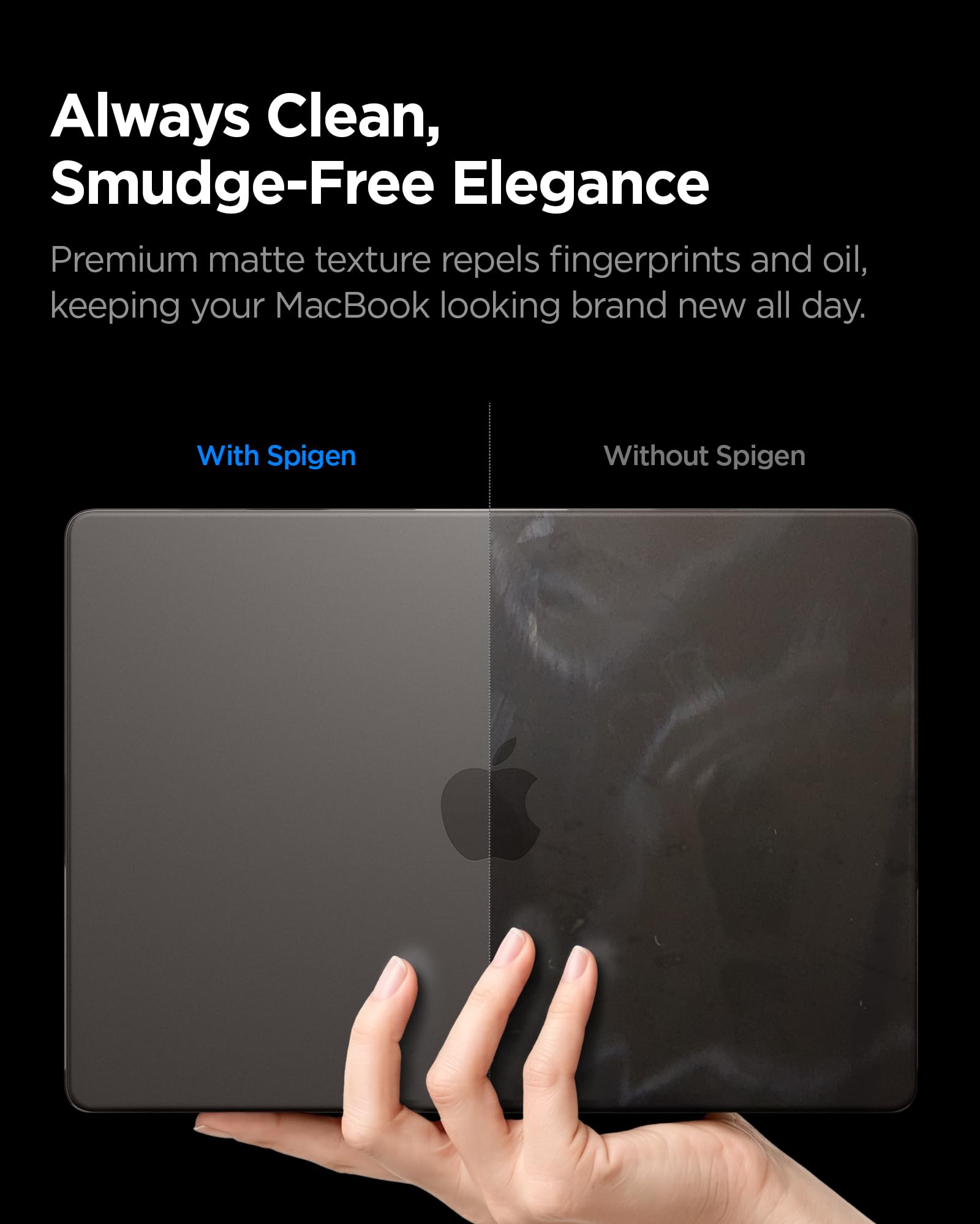 Spigen Cover Air Skin Compatibile con MacBook Pro 14 pollici M5/M4/M3/M2/M1/Pro/Max (2026-2021), Custodia rigida trasparente - Frost Black