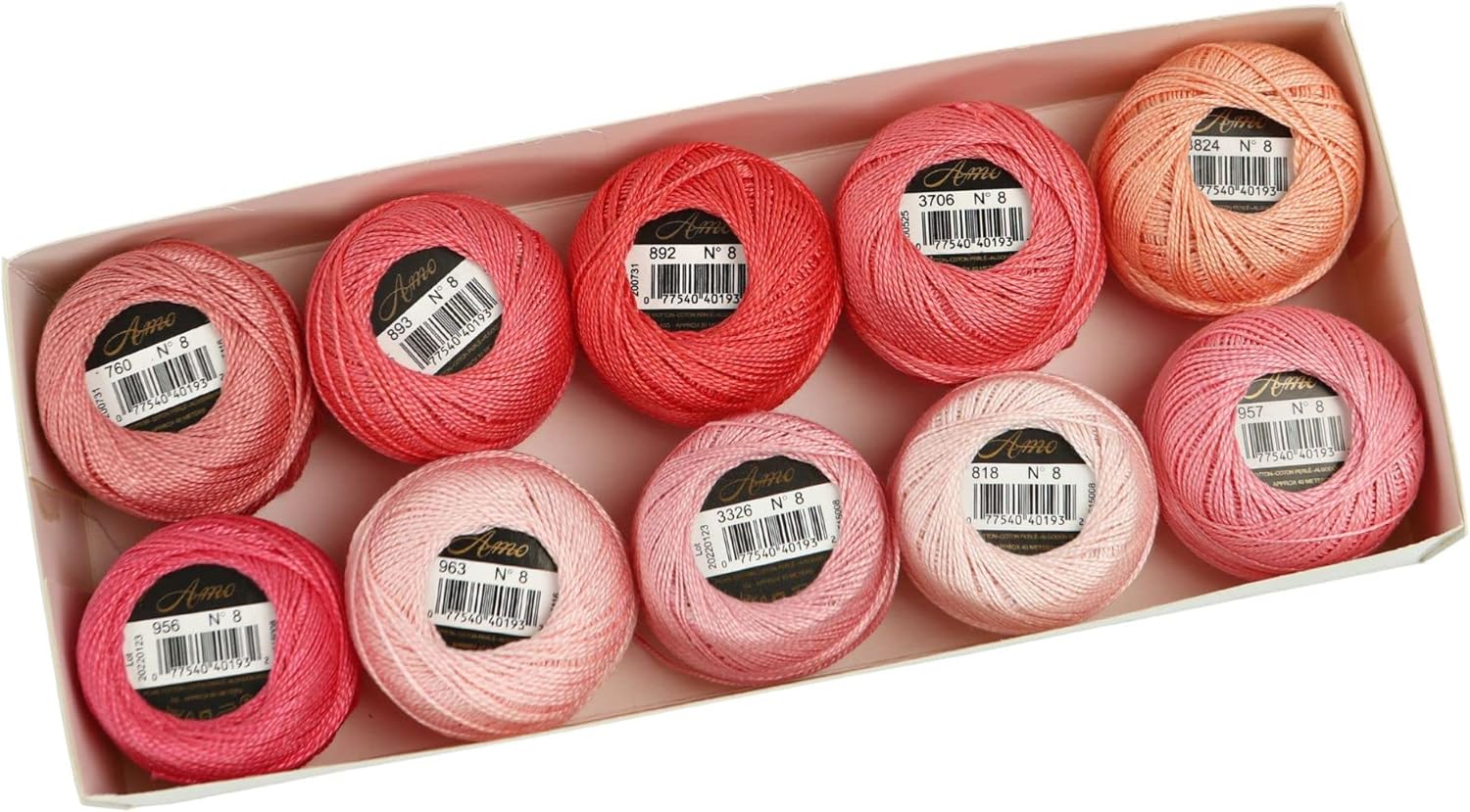 160 Colors 5g/Ball Asmoothread Double Mercerized Egyptian Long Staple Cotton Size 8 Pearl Cotton Embroidery Thread Ball Craft Needlework