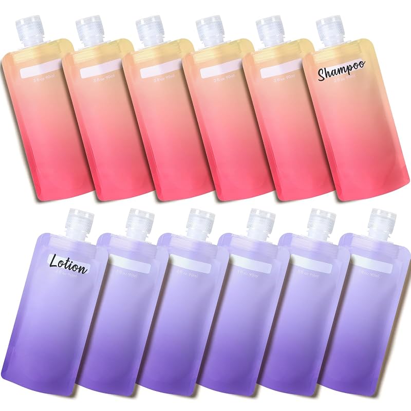 PACKISM Frascos Recarregáveis para Viagem, 90 mL, Pacote com 12