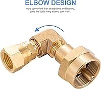 Vista 6 de Adaptador de Codo de Quemador de Propano de 1LB, Convertidor de Codo de Quemador de Antorcha de Gas Propano Mapp de 1LB Una Libra, Conector de 90