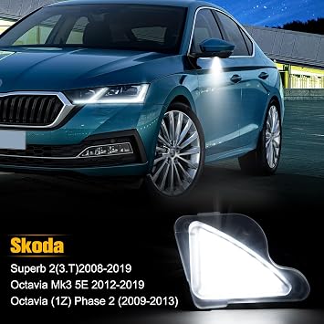 LED Under Mirror Puddle Light for Skoda Superb 2 3.T Octavia Mk3 5E Octavia 1Z Phase 2 3T0945292B 3T0945292