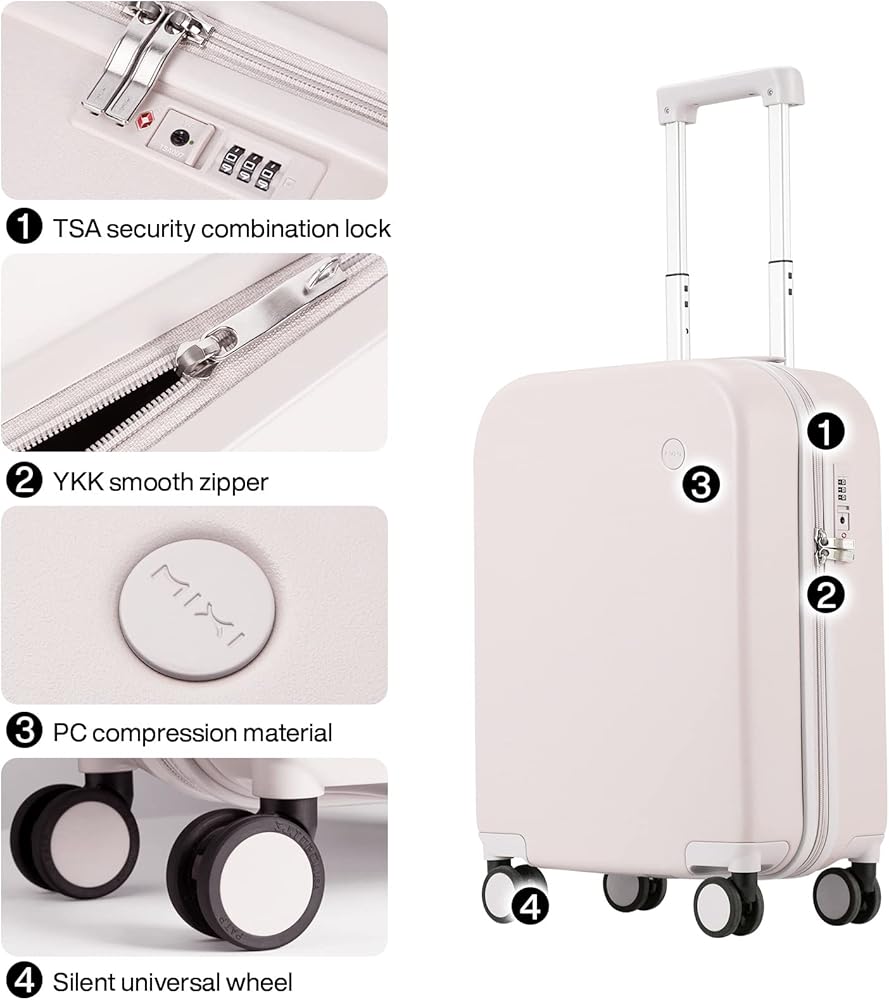 Amazon.com | Hanke Suitcase Luggage with Spinner Wheels, Hardside