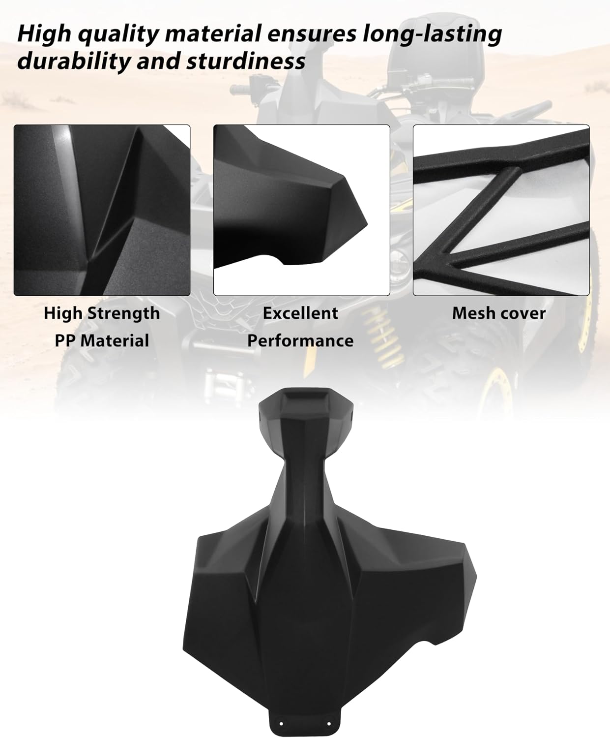Snorkel Kit Horn for Can-Am Outlander 570/650/850/1000 XMR 2013-2024, Raised Hood Vent Intake Air Relocation Kit with Pre-Filter Screen, Replace #715002518