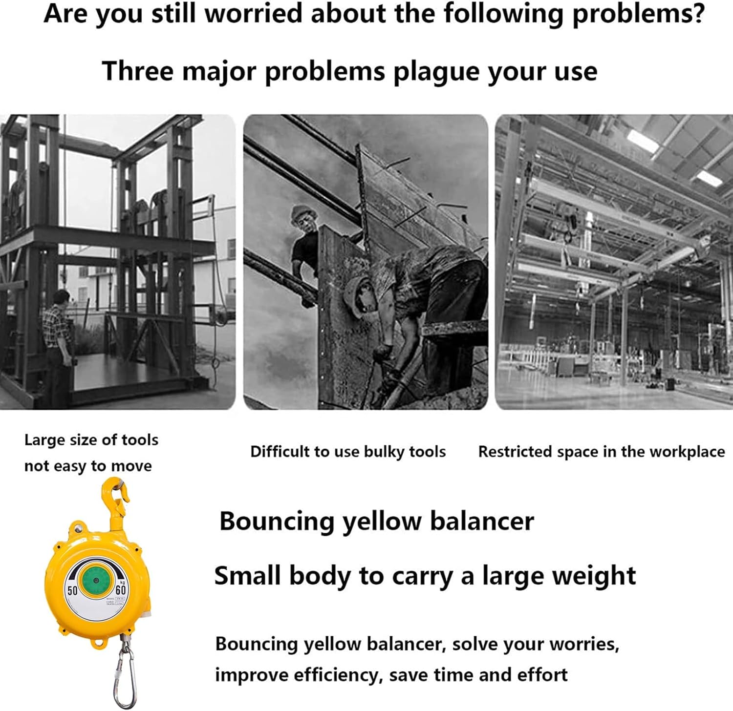 Tower Type Spring Balancer，Spring Balancer Positioner Retractable Tool Hanging Holder 1.5m Wire Rope, for Hanging Equipment Parts Welding Etc. (Size : 60-70kg)