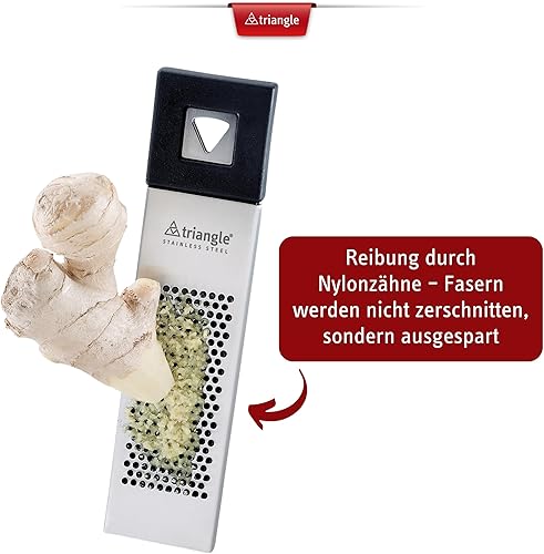 Miniatura 3 de triangle Rallador de aroma, acero inoxidable ultraafilado con receptor de nailon extraíble para una rejilla fácil y sin ensuciar, diseño compacto,