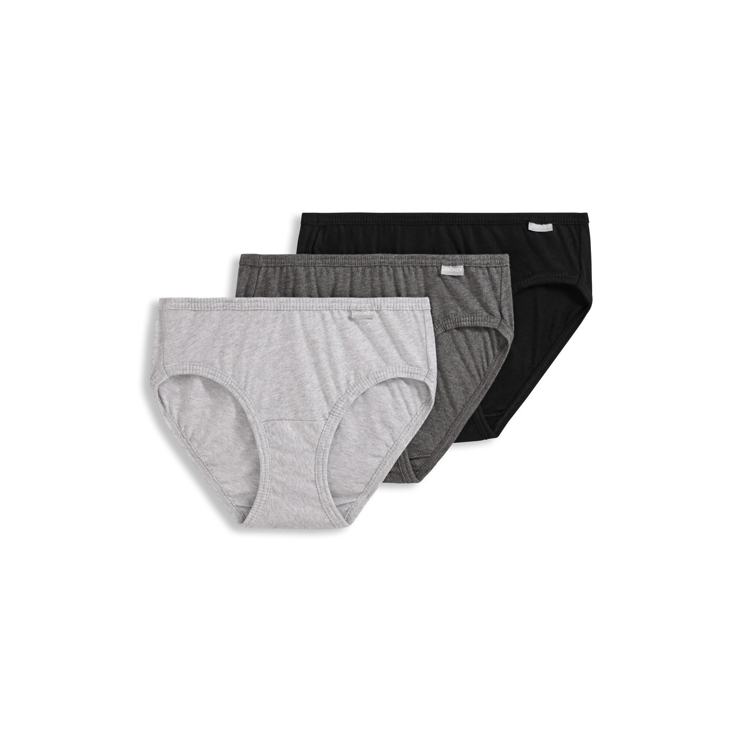 Jockey Women's Underwear 100% Cotton Elance Bikini - 3 Pack