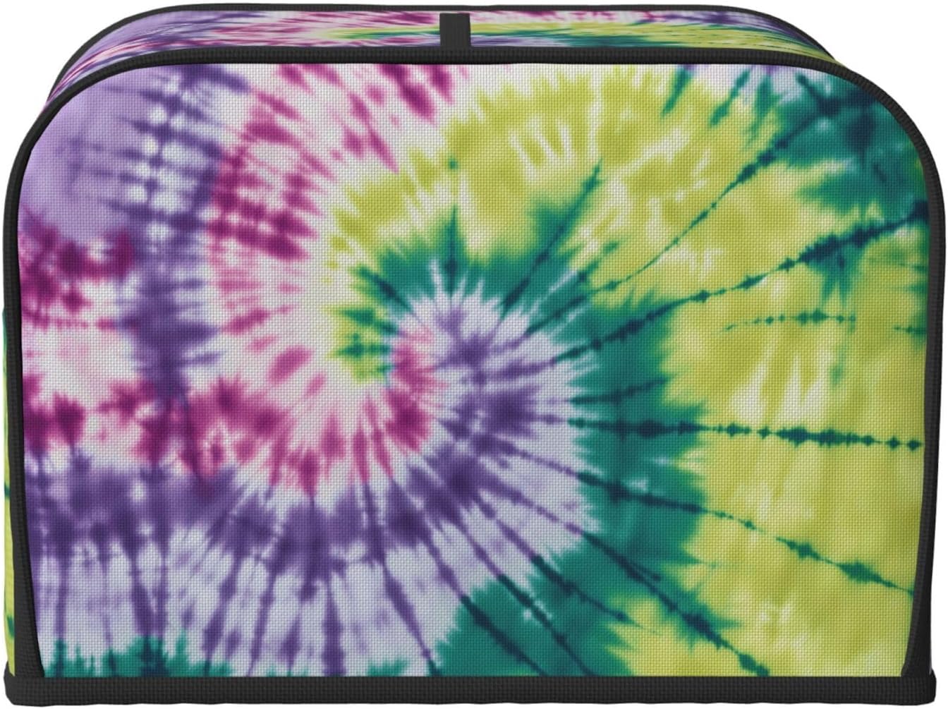 Tie Dye Hippies Print 4-Slice Toaster Cover Kitchen Appliance For Bread Home Protector Daily Usability image 2