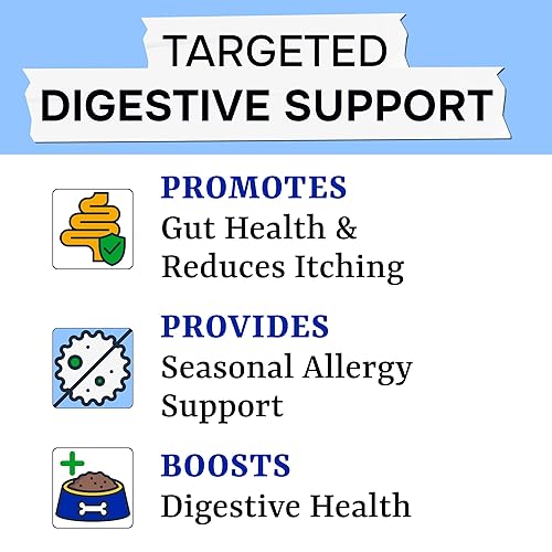 Miniatura 2 de Probióticos avanzados para perros para la salud digestiva y enzimas  Diarrea, gases, alivio del malestar estomacal y alergias de temporada