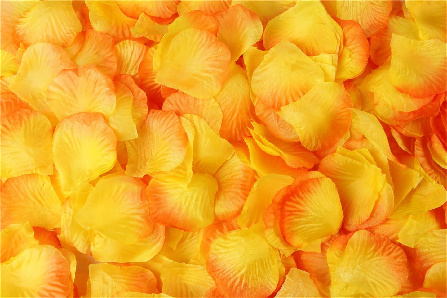 2000 PCS Artificial Silk Flower Yellow Gradient Rose Petals for Wedding Party Bridal Decoration