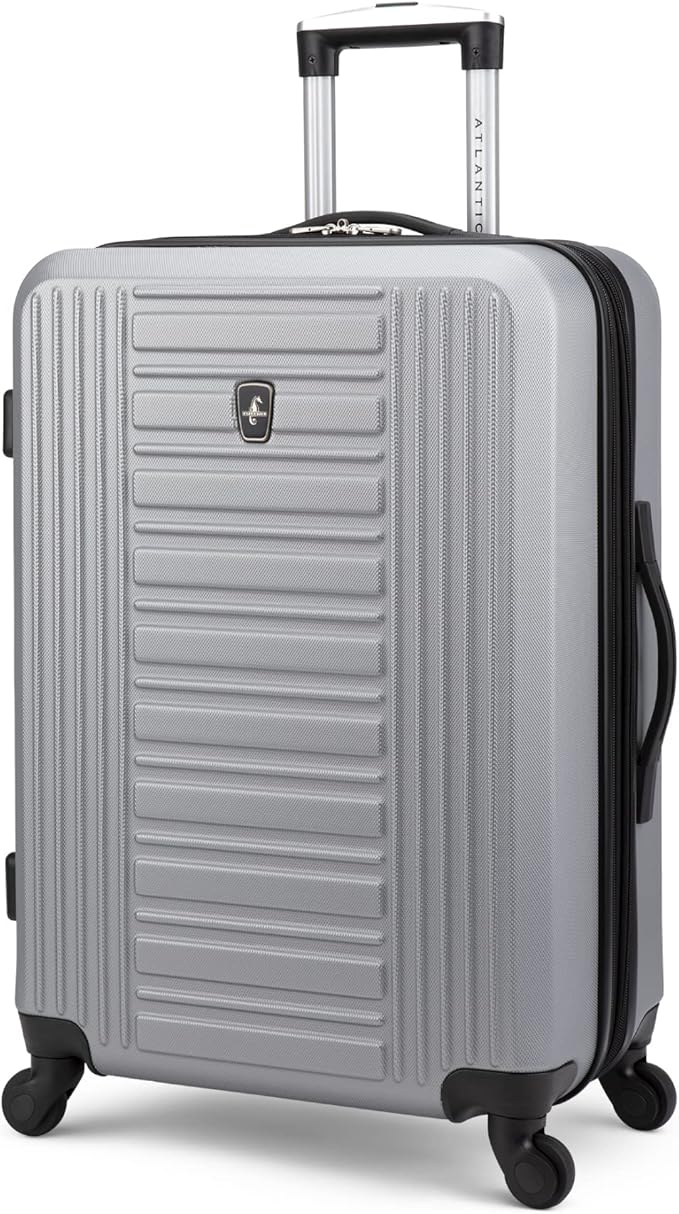 Atlantic Acclaim Hardside Expandable Spinner Luggage 24Inch, Silver