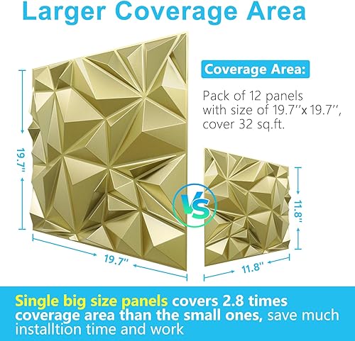 Miniatura 39 de STICKGOO Paneles de pared 3D para decoración de pared interior, paneles de pared 3D de diamante de roble claro, paneles de pared de PVC con acento