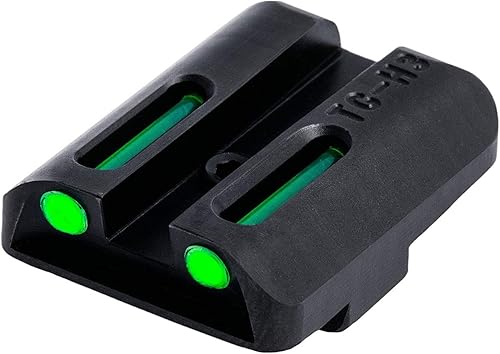 Vista 3 de TRUGLO TFO Tritium & Fiber-Optic Handgun Sight Snag-Resistant Front & Rear Bright Night Sights, Compatible with Glock Handguns Frente verde