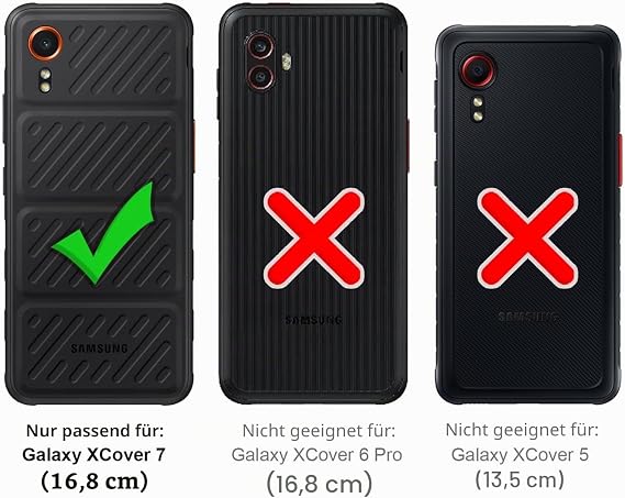 Verco Flip Cover for Samsung Galaxy XCover 7 Case Flip Style Protective Case for Samsung XCover 7 Case Vertical Folding Mobile Phone Case Black