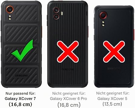 Verco Flip Cover for Samsung Galaxy XCover 7 Case Flip Style Protective Case for Samsung XCover 7 Case Vertical Folding Mobile Phone Case Black