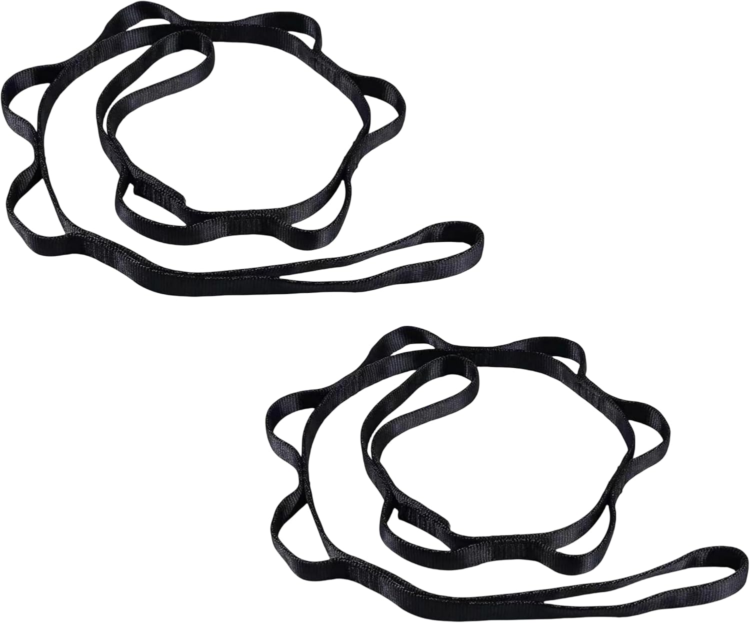 2pcs Safety Daisy Chain, Multi-Ring Adjustable Nylon Strap Rope Yoga Pilates Stretch Band