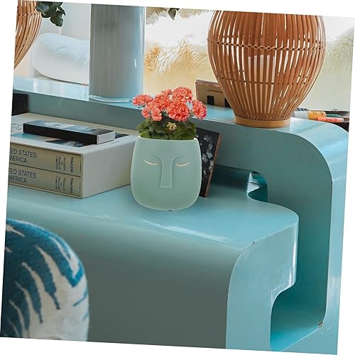 Miniatura 5 de GANAZONO 2pcs Abstract Figure Flowerpot Funny Flower Pots Planter Pot Bonsai Planter Ceramic Flower Pot Statue Face Vase Human Head Vase Female