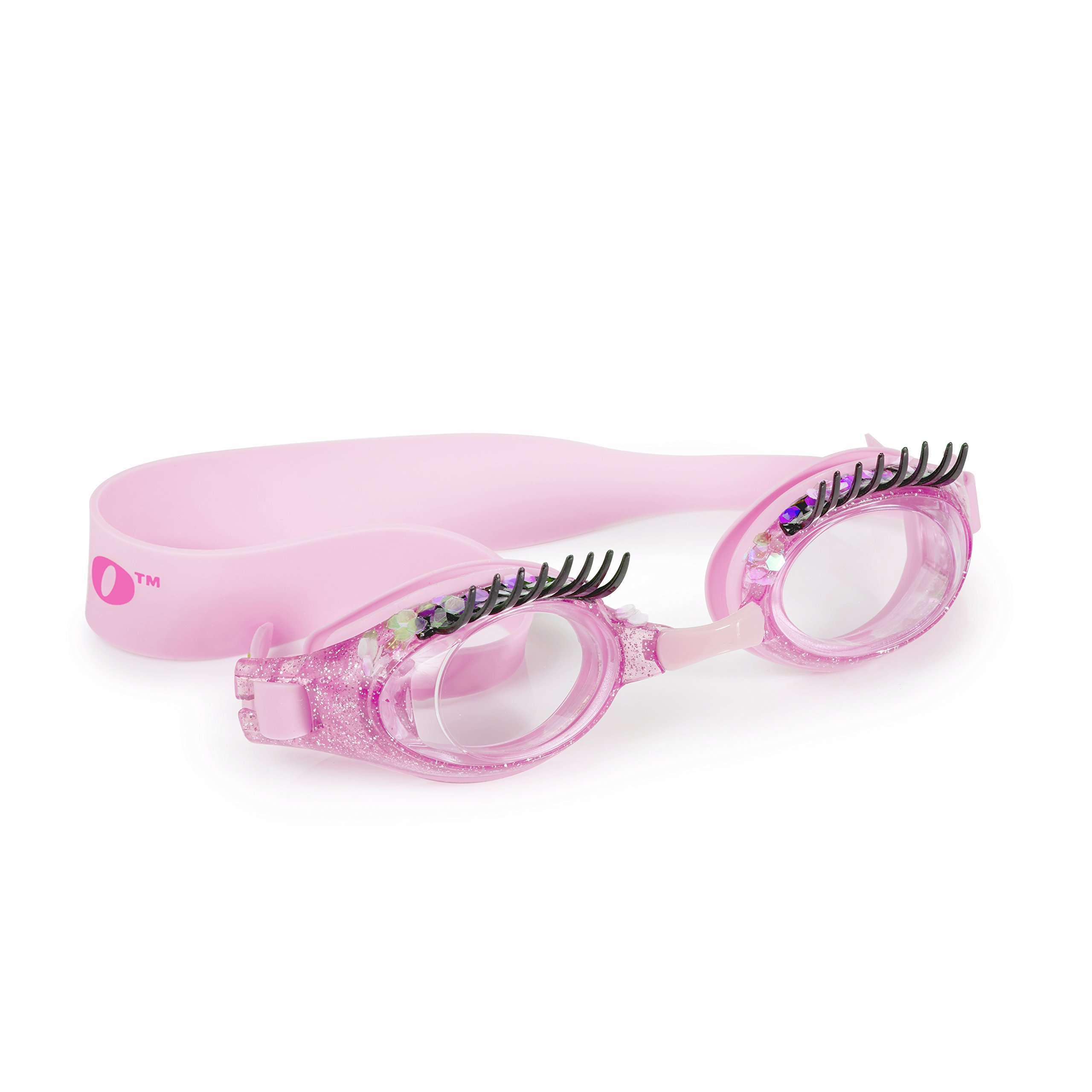 Bling 2OGlam Splash Lash Pink Anti Fog, No Leak, Non Slip and UV Protection Swim Goggles for Kids 3 Years and Above