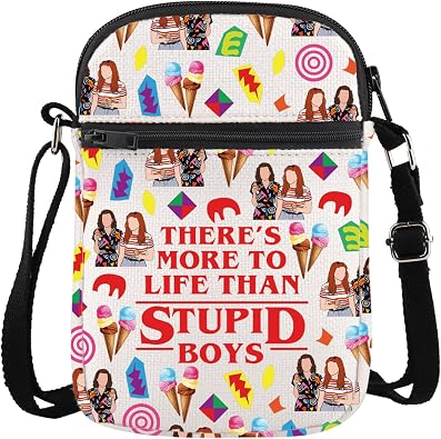BDPWSS Scary Movie Crossbody Bag Theres More To Life Than Stupid Boys Friends TV Merchandise Gift Scary Movie Fan Gift