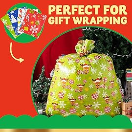 JOYIN 8 PCs Christmas Jumbo Gift Bags Heavy Duty 36 x 44 with Gift Tags for Large Gifts, Big Xmas Bag for Christmas Season, Gift Giving, Holiday Presents or Decorations