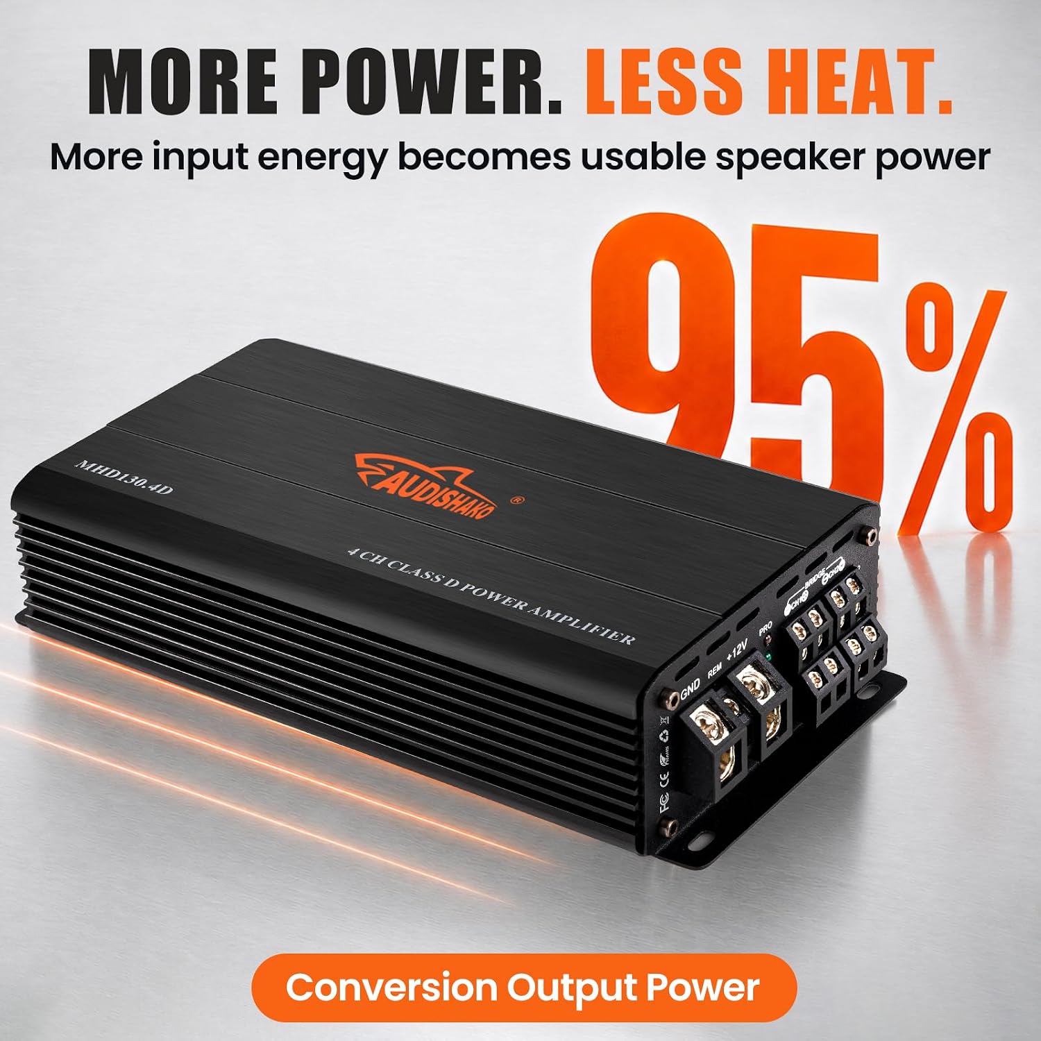 MHD130.4D 2400 Watt 4-Channel Full Range Car Audio Amplifier