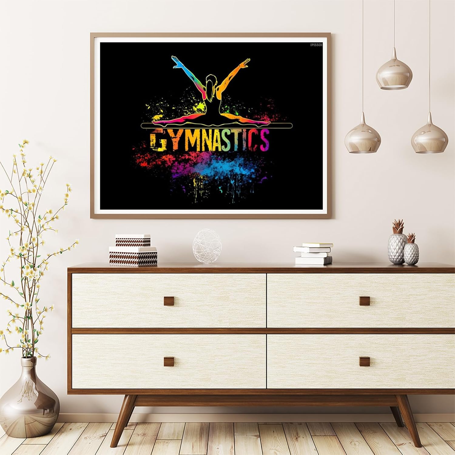 IPISSOI Gymnastics Gymnast Diamond Art Painting Kits for Adults Full Drill 5D DIY Craft for Home Wall Decor Gift 12x16 Inch