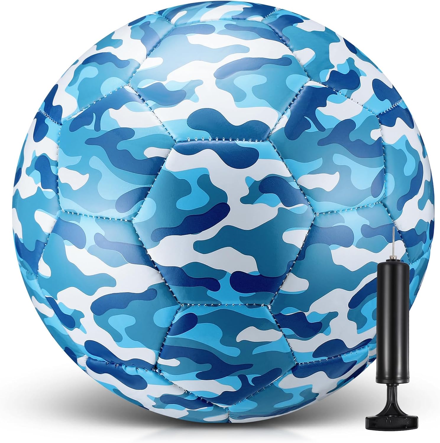Libima Camouflage Soccer Ball with Pump Official Size 4 Indoor Outdoor Colorful Soft Soccer Ball Toy for Boys Girls Game Play Practice Training Sport Gifts Back to School