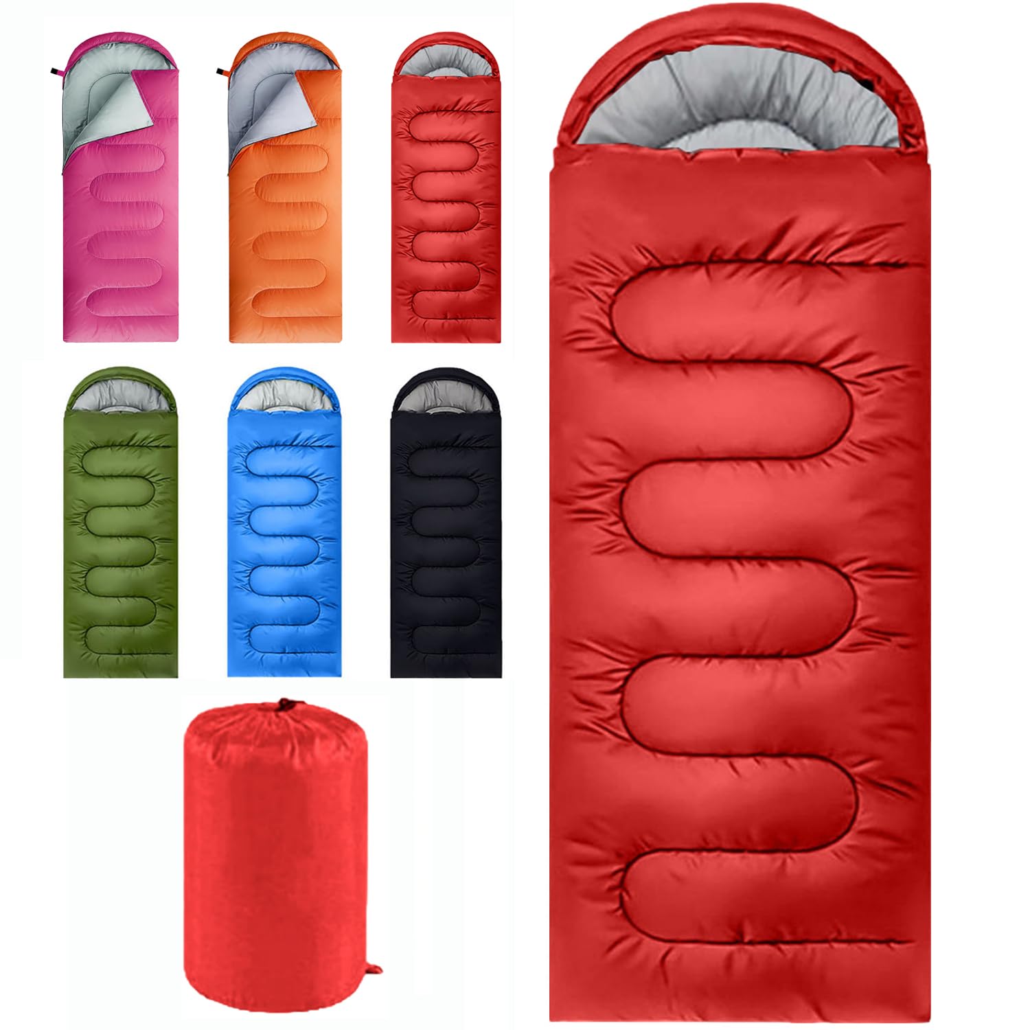 Sleeping Bag for Camping,Sleeping Bags for Adults Backpacking Waterproof,3-4 Seasons Adult Blanket,Small Packed Ultralight Carry Bag, Soft,Thick and Warm,for Outdoor Camping,Travel,Hiking
