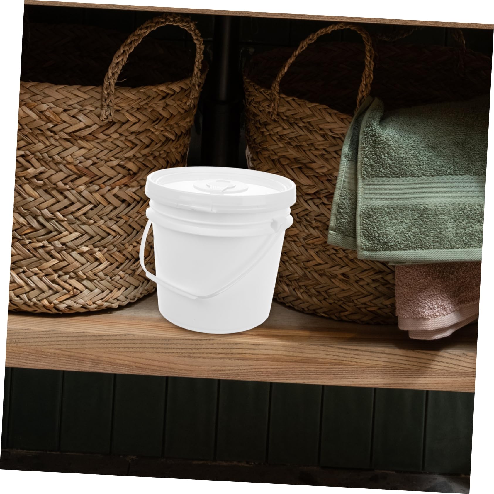 SOLUSTRE Cubo de Toallitas Húmedas Portátil Asa Contenedor para Toallitas Húmedas para Baño para Uso Diario Casa o Viaje