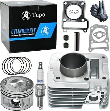 Tupo YBR125-54 Cylinder Kit Compatible with Yamaha TTR125 2000-2005, Top End Rebuild Kit